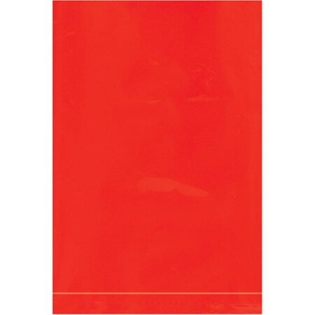 Officespace 4 x 6 in. 2 Mil Red Flat Poly Bags, 1000PK OF2537033